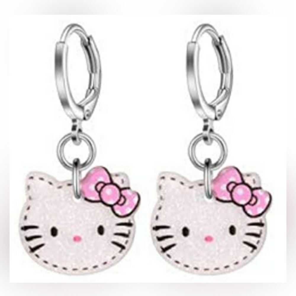 Hypoallergenic Acrylic Dangle Hoop Earrings